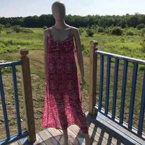 Show Me Your MuMu Dress Sz. L Festival Boho Pink